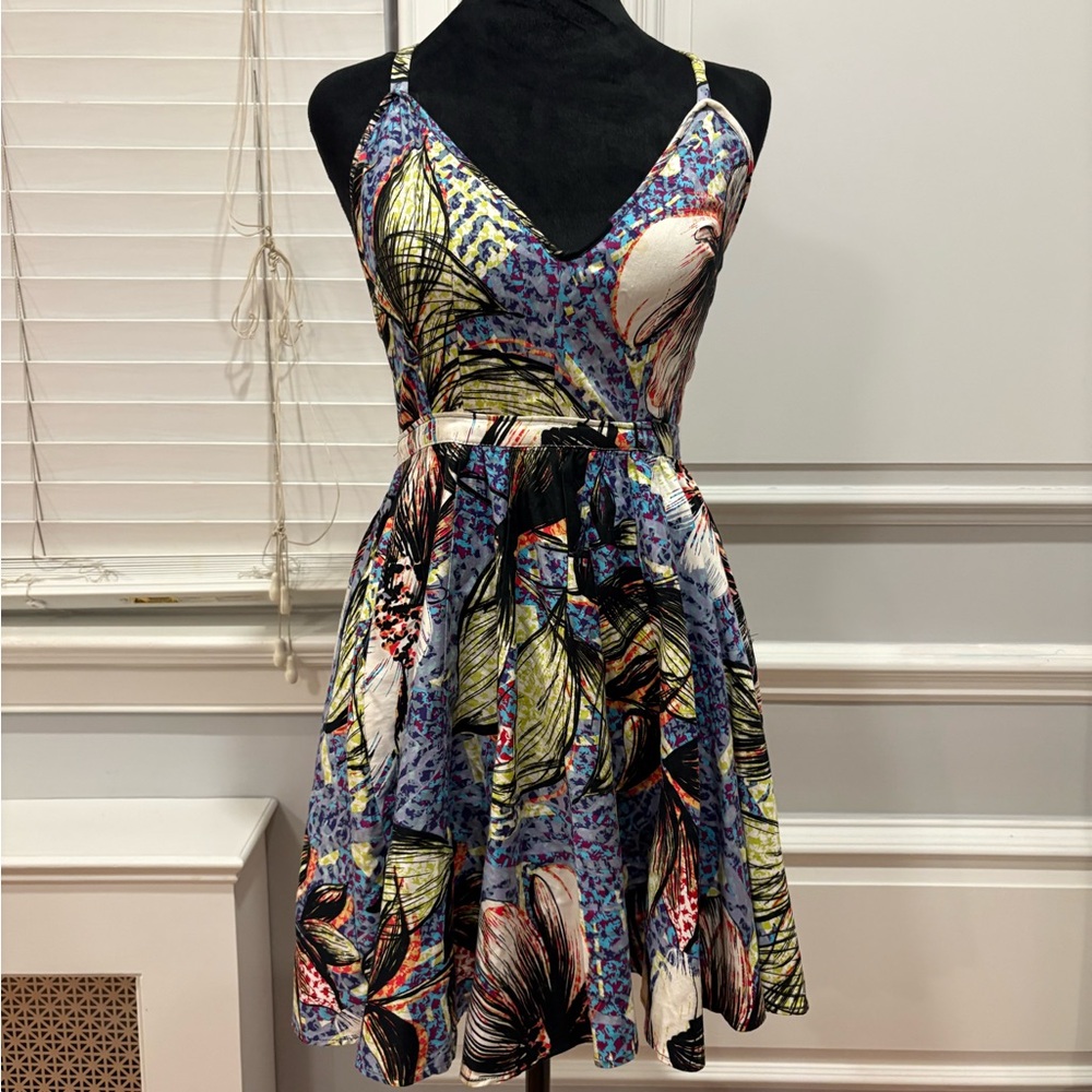 Floral Print Summer Women's Mini Dress